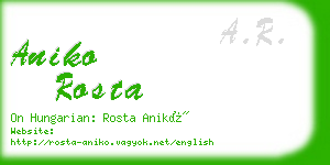 aniko rosta business card